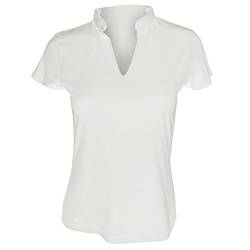 KUSTOM KIT Corporate Damen Kurzarm Shirt mit V-Ausschnitt (DE 38-40) (WeiÃŸ) von KUSTOM KIT