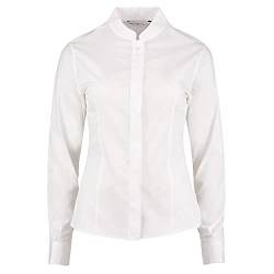 KUSTOM KIT Damen Hemd/Bluse mit Stehkragen, Langarm (34 DE) (Weiß) von KUSTOM KIT