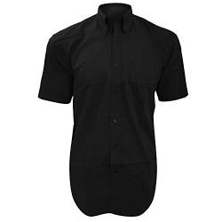 KUSTOM KIT - Kurzärmeliges Hemd – Herren (5XL) (Schwarz), Schwarz , XXXXX-Large von KUSTOM KIT