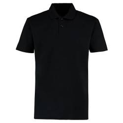 KUSTOM KIT Regulär Passen Kurz Ärmel T-Shirt Belegschaft Polo Oben - Schwarz (S) von KUSTOM KIT