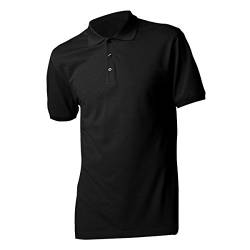 KUSTOM KIT Slim Fit Herren Polo-Shirt, Kurzarm (2XL) (Schwarz) von KUSTOM KIT