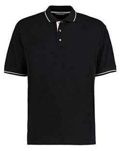 KUSTOM KIT St.Mellion Herren Polo-Shirt, Kurzarm (XL) (Schwarz/WeiÃŸ) von KUSTOM KIT