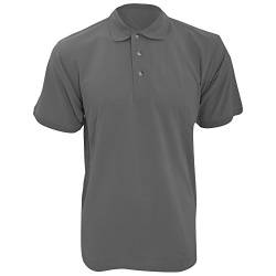 KUSTOM KIT Workwear Herren Polo-Shirt, Kurzarm (2XL) (Anthrazit) von KUSTOM KIT