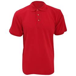 KUSTOM KIT Workwear Herren Polo-Shirt, Kurzarm (3XL) (Rot) von KUSTOM KIT