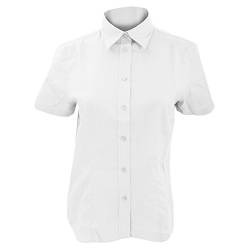 KUSTOM KIT Workwear Oxford Bluse, Kurzarm (8UK/34DE) (Weiß) von KUSTOM KIT