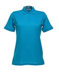 Klassisches Polo-Shirt mit Superwash für Damen Gr. 50, türkis von KUSTOM KIT