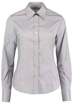 Kustom Kit Damen-Oxford-Hemd, langärmelig, tailliert, Hellblau 16 von KUSTOM KIT