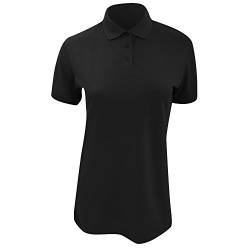 Kustom Kit Damen Poloshirt Kurzarm Classic Superwash Gr. 46, Schwarz von KUSTOM KIT