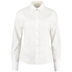 Kustom Kit Damen Premium Langarm Tailored Oxford Shirt Weiß 16 von KUSTOM KIT