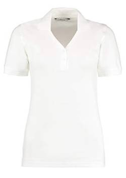 Kustom Kit Sophia Comfortec Damen-Poloshirt, V-Ausschnitt, Weiß, 42 von KUSTOM KIT