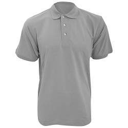 Kustom Kit Workwear Herren Polo-Shirt, Kurzarm (2XL) (Grau meliert) von KUSTOM KIT