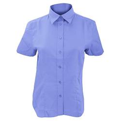 Kustom Kit Workwear Oxford Bluse, kurzarm (DE 40) (Italienisches Blau) von KUSTOM KIT