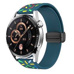 KUTEWEU 22mm Armbänder für Garmin Vivoactive 4 45mm/Garmin Forerunner 255/Forerunner 745/Venu 2, Silikon Ersatzarmband für Galaxy Watch 3 45mm/Galaxy Watch 46mm/Gear S3 Classic Armband (Dunkelgrün) von KUTEWEU