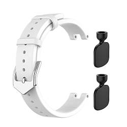 KUTEWEU Armband Leder Kompatibel mit Garmin Lily, Ersatz Uhrenarmband Leder Armband für Garmin Lily - Damen Herren Ersatzarmband (Weiß) von KUTEWEU