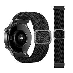 KUTEWEU Armband für Galaxy Watch 3 45mm/Galaxy Watch 46mm/Gear S3 Frontier/Classic, 22mm Einstellbares Nylon Geflochtenes Armbänd für Garmin Forerunner 745/255/Vivoactive 4 45mm/Venu 2 (Schwarz) von KUTEWEU