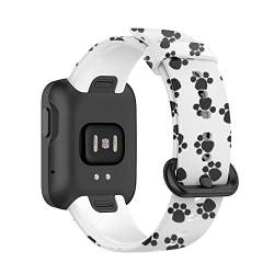 KUTEWEU Armband für Xiaomi Mi Watch Lite/Redmi Watch,Silikon Ersatzband Armband Verstellbares Weiches Silikonband,Uhrenarmband Armbänder Sports Wrist Strap für Xiaomi Redmi Watch (Füße) von KUTEWEU