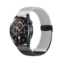 KUTEWEU Magnetbänder Armband für Huawei Watch GT3 42mm, 20mm Elastic Adjustable Nylon Armband für Huawei Watch GT2 42mm,Huawei Watch 2 Sport,Watch 2, Galaxy Watch 6 40mm 44mm (Grau) von KUTEWEU