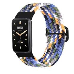 KUTEWEU Nylon Armband für Xiaomi Mi Band 7 Pro, Elastisches Verstellbares Ersatzarmband Xiaomi Mi Band 7 Pro - Sport Geflochtenes Uhrenarmband für Mi Band 7 Pro Zubehör (Cowboy) von KUTEWEU