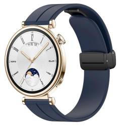 KUTEWEU Uhr Armband für Huawei Watch GT4 41mm/Huawei Fit/Huawei Honor S1, 18mm Silikon Sportarmband Ersatzarmband für Forerunner 255S/Vivomove 3S/Garmin Move 3S/Vivoactive 4S (Blau) von KUTEWEU