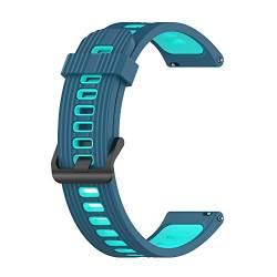 Tiggo 20mm Armband für Polar Ignite/Polar Unite, Silikonband Ersatzband Verstellbares Weiches Silikonband,Uhrenarmband Armbänder Strap für Garmin Venu/Venu SQ/Forerunner 245/645 (blau) von KUTEWEU