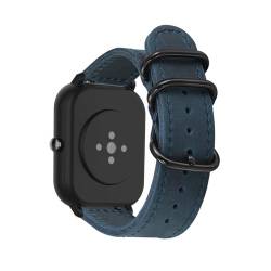 Armbänder für Amazfit Bip U/Bip U Pro ArmBand, PU Weich Leder mit Schnalle Rostfreiem Stahl Armband für Amazfit Bip U/Bip U Pro Armbänder für Herren Damen Armband mit Amazfit Bip U/Bip U Pro (D) von KUWAI