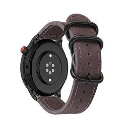 Armbänder für Amazfit GTR 2/GTR 2e ArmBand, PU Weich Leder mit Schnalle Rostfreiem Stahl Armband für Amazfit GTR 2/GTR 2e Armbänder für Herren Damen Armband mit Amazfit GTR 2/GTR 2e (B) von KUWAI