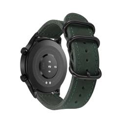 Armbänder für Honor Watch GS 3 ArmBand, PU Weich Leder mit Schnalle Rostfreiem Stahl Armband für Honor Watch GS 3 Armbänder für Herren Damen Armband mit Honor Watch GS 3 (E) von KUWAI