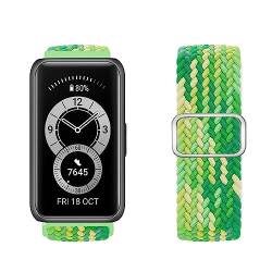 Armband für Huawei Band 6 Armband, Elastisch Nylon Geflochten Loop Armband für Huawei Band 6 Armband für Herren Damen Sport Band für Huawei Band 6 Armband (N) von KUWAI