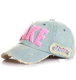 Kuyou Distressed Baby Kids Kappe Hut Kinder Sport Mütze Berets Cap (Large, Rosa) von KUYOU