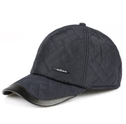 Kuyou Herren Wintermütze Cap mit Ohrenschutz und Fleece-Innenfutter (Blau) von KUYOU