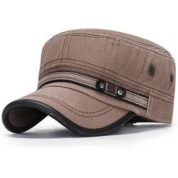 Kuyou Klassisches Army Cap Military Sport Mütze Baseball Kappe (Braun) von KUYOU