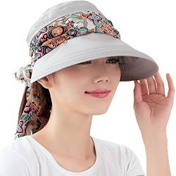 Kuyou Sommer Strand Hat Damen Outdoor Sport Hut Anti-UV Sonnenhut (Grau) von KUYOU