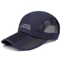 Kuyou Sport Mesh Trucker Cap Faltbarer Sonnenschutz Baseball Kappe (Marine) von KUYOU