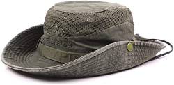 Kuyou Unisex Sonnenhut Fischerhut Boonie Hat Sport Outdoor Buschhut (Mesh Armeegrün) von KUYOU