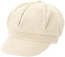 Kuyou Winter Gatsby Newsboy Barett Cap Schirmmütze Kappe Hut (Beige) von KUYOU