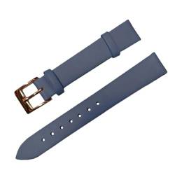 KVIVI Uhrenarmband,Leder Uhrenarmband 12mm 14mm 16mm 18mm 20mm 22mm Leder Uhrenarmband Riemen Armbands für Frauen Männer Braun Black Belt Band Watch Zubehör (Color : Blue 2, Size : 20mm) von KVIVI