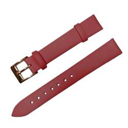 KVIVI Uhrenarmband,Leder Uhrenarmband 12mm 14mm 16mm 18mm 20mm 22mm Leder Uhrenarmband Riemen Armbands für Frauen Männer Braun Black Belt Band Watch Zubehör (Color : Red 2, Size : 20mm) von KVIVI