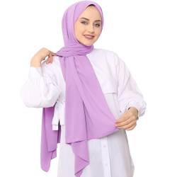 Kopftuch Damen Hijab Muslimisch Damen Tuch Schal Premium Chiffon Hijab Kopftuch Schal aus Leicht Stoff Seidenweiche Chiffon Hijab Moderne Islamische Kopftücher für Muslimische Frauen (hellviolett) von KWJEIULSOQ