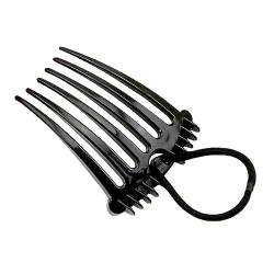 Pferdeschwanz-Haarkämme mit elastischem Gummiband, flauschige Kämme für Volumen, Pferdeschwanz von KWJNH