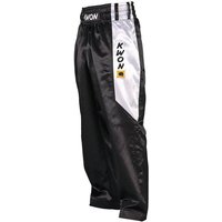 KWON Sporthose Kickboxhose lang Hose Kickboxen Kampfsporthose Clubline (Satinhose) Satinhose, Aufwändig designte von KWON