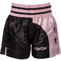 KWON Sporthose Thaiboxhose Damen Muay Thai Box Shorts Kickboxhose kurz pink rosa MMA (Edler Look) traditioneller Schnitt, Sterne von KWON