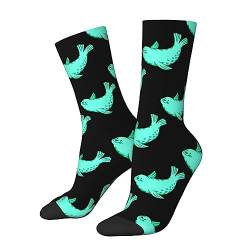 KWQDOZF Niedliche Robben-Socken, lustige Neuheits-Crew-Socken, Geschenk für Männer, Frauen, Teenager von KWQDOZF