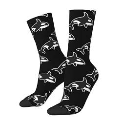 KWQDOZF Orca-Socken, lustige Neuheits-Crew-Socken, Geschenk für Männer, Frauen, Teenager von KWQDOZF