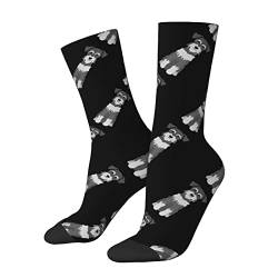 KWQDOZF Schnauzer-Socken, lustige Neuheits-Crew-Socken, Geschenk für Männer, Frauen, Teenager von KWQDOZF