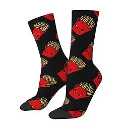 KWQDOZF Süße Pommes-Socken, lustige Neuheits-Crew-Socken, Geschenk für Männer, Frauen, Teenager von KWQDOZF