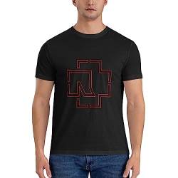 T-Shirt für Herren, leicht, kurzärmelig, modisch, Schwarz, 4XL von KWQDOZF