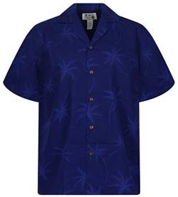 KY's Original Hawaiihemd, Palm Shadow, Dunkelblau, XXL von KY's
