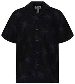 KY's Original Hawaiihemd, Palm Shadow, Schwarz, 3XL von KY's