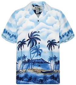 KY's Original Hawaiihemd, Palmbeach, blau, S von KY's