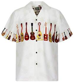 KY‘s Original Hawaiihemd, Ukulele Brustdruck, weiß, S von KY's